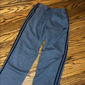 Gray and black Adidas Sweatpants
